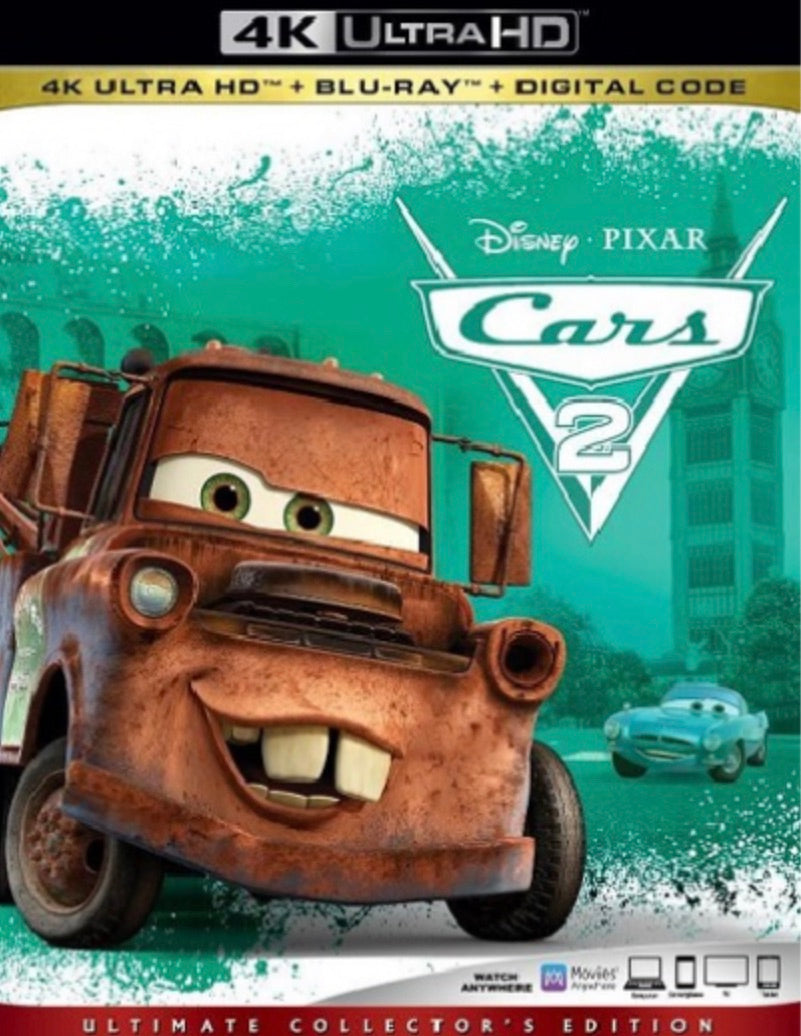 Cars 2 Vudu or Movies Anywhere 4K redemption only