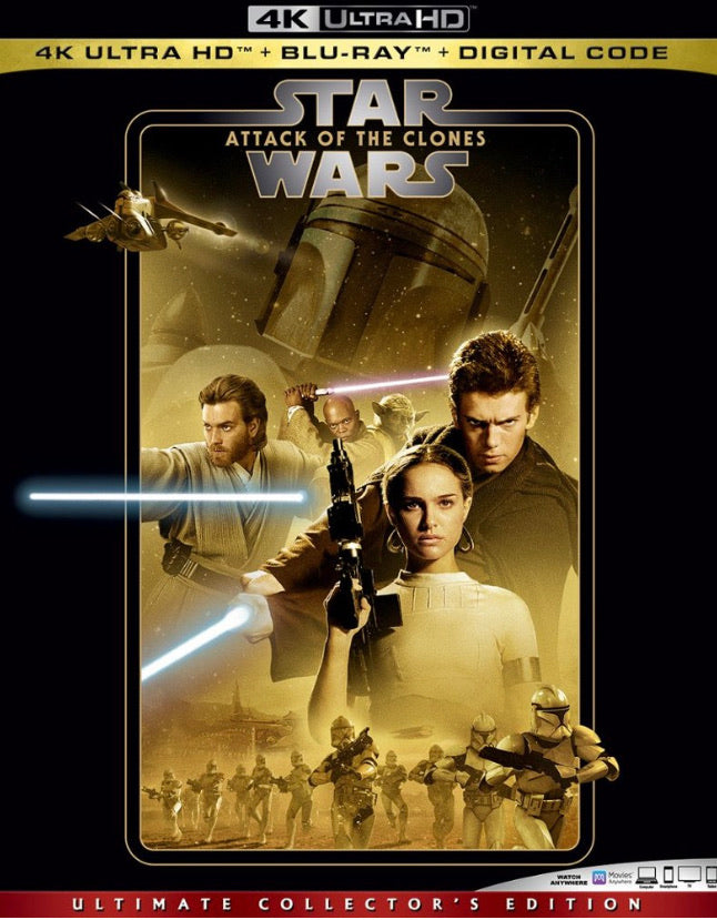 Star Wars: Attack of the Clones (2002) Vudu or Movies Anywhere 4K redemption only