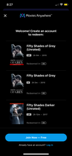 Load image into Gallery viewer, Fifty Shades Trilogy (2015-2018: Includes Rated and Unrated Versions) Movies Anywhere 4K code