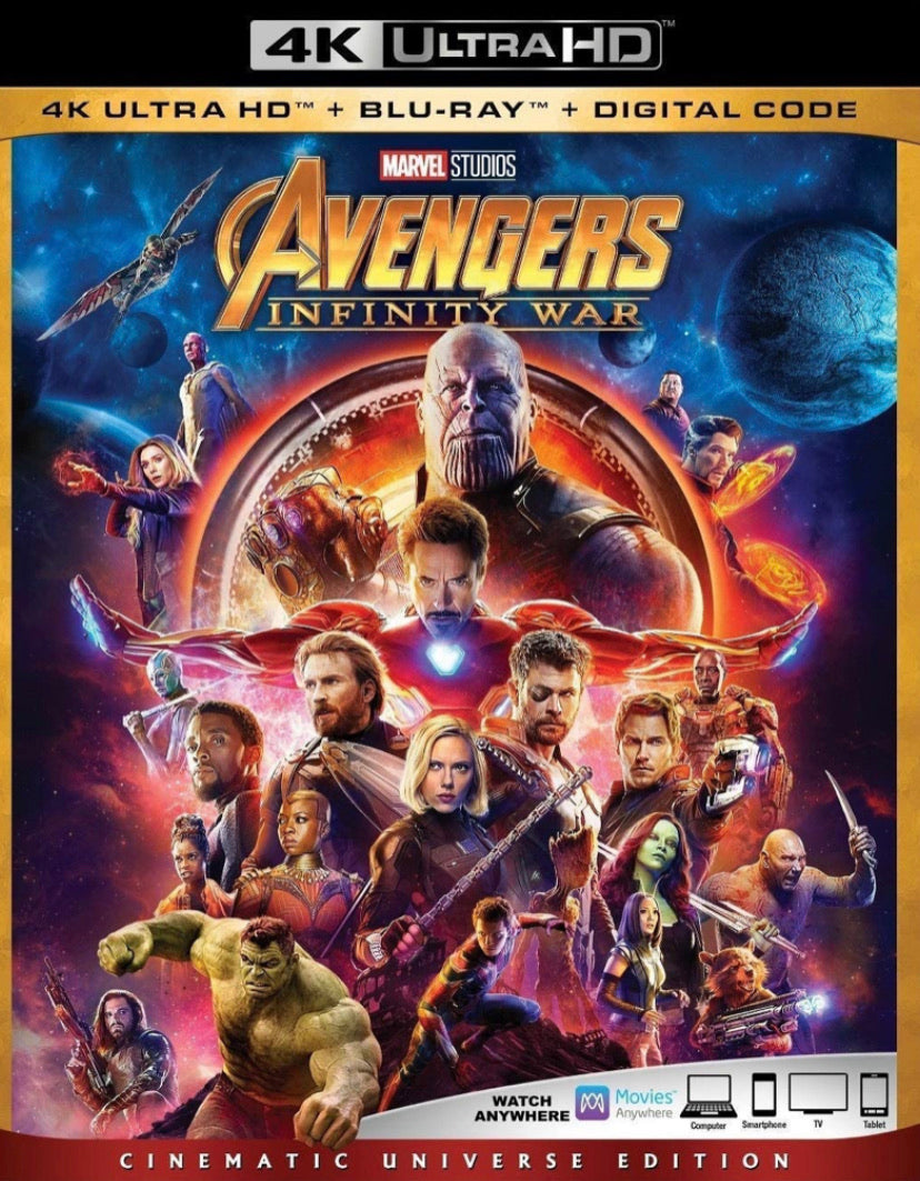 Avengers: Infinity War (2018: Ports Via MA) iTunes 4K code